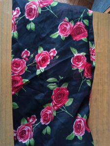 New Satan Chiffon Floral Print Saree With Blouse