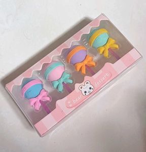 🦄 Kawaii Lollipop Erasers - Set of 4 🦄