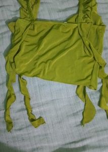 Trendy Green Two-Piece Dress