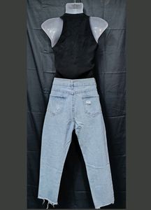 Ripped Raw Hem Jeans