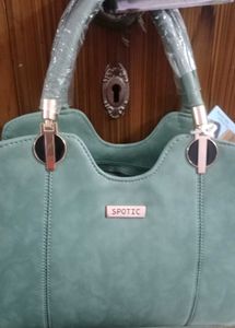 New Stylish Green Satchel Handbag
