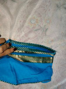 Teal & Gold Embroidered Kurti