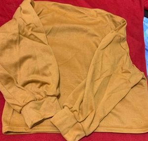 Mustard Long Sleeve wool top
