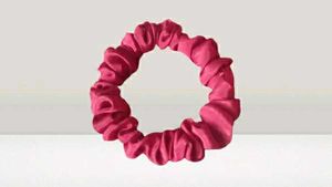 Maroon Silk Scrunchie