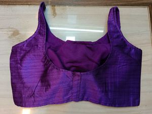 Purple Sleeveless Bollywood Blouse