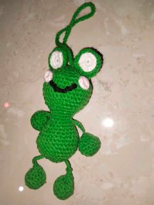 Crochet Frog Keychain for Bags &amp; Keys