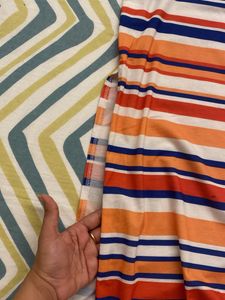 Striped Bodycon Dress with slit