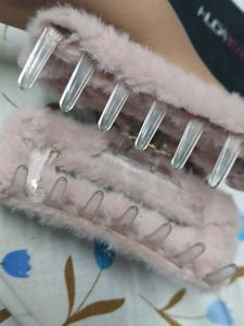 Pink Fuzzy Claw Clip