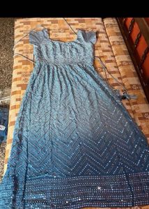 Elegant Blue Ethnic Gown