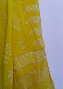 Yellow Printed Dupatta