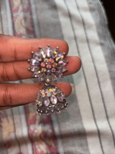 Silver Jhumka Earrings