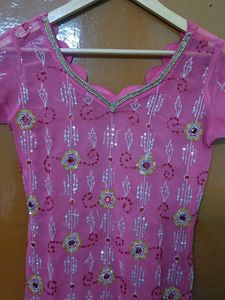 Churidar Kurta Set With Dupatta.