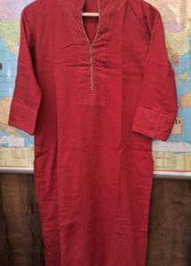 Libas Straight Fit Maroon Kurta
