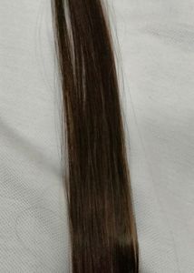 Hair Streak Colored Extension Highlighter For Women And Girls (Set Of 4pc) (Medium Brown)