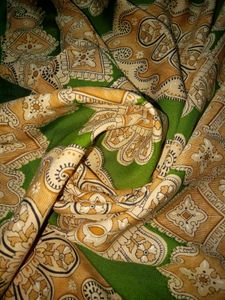 Green Patterned Ethnic Saree