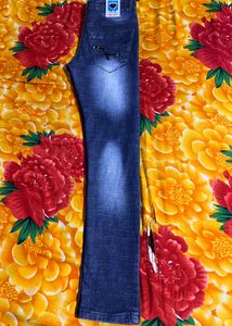 Bule Scratch Funky Jeans Pant Length 43 Inch