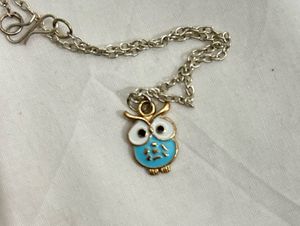 Owl Charm Pendant And Heart AD Ring