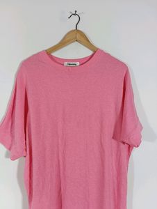 Pink Plain Casual Dress (Women)