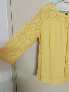 Yellow Lace Top
