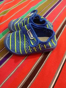 Blue Striped 'Fashion' Baby Shoes