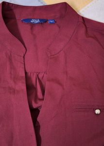Burgundy Long Sleeve Top