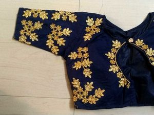 Blouse Embroidered (Full Sleeves, Cubs) Navy Blu