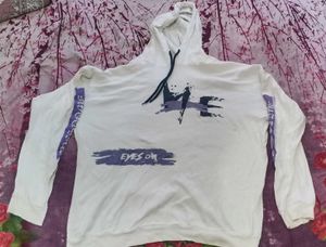 White Graphic Hoodie