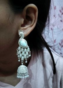 Peacock Design Jhumka