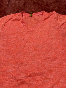 Coral V-Neck T-Shirt