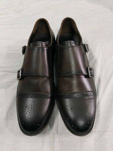 Double Monk Strap Brown Shoes