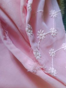 Peach Chikankari Kurti