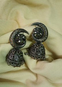 Silver Jhumka Earrings