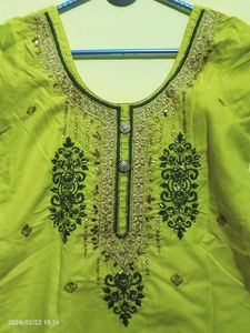 straight Kurti with Dupatta