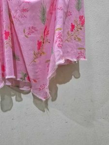 Pink Floral Lace Lingerie Babydoll