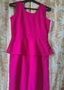 Pink Peplum Dress