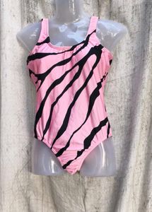 39119. Pink Zebra Print Swimsuit