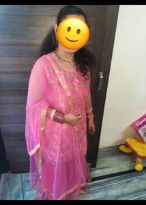 Bright Pink Sharara Suit