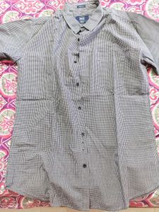 Basics Slim Fit Gingham Shirt - M