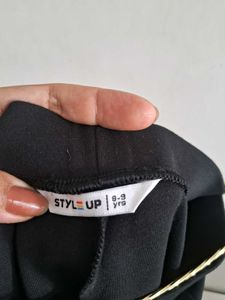 Black Flare Pants Girls 8-9 Yrs
