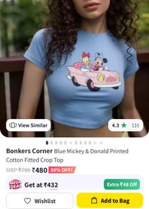 Bonkers corner Disney original crop top