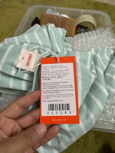 Casual Bell Sleeves Striped Women Green,White Top