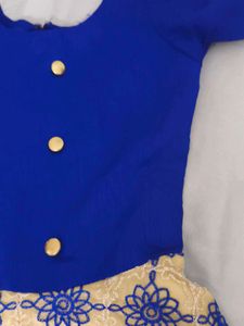 Girls' Blue &amp; Gold Dress