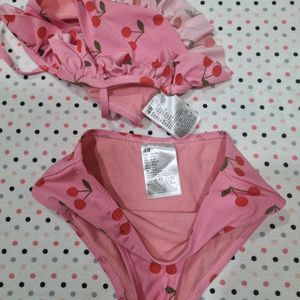 Cute Cherry Print Bikini Set