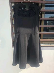 Elegant Black Fit &amp; Flare Dress