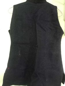 Winter Blue Colour Sleeves Less Jacket