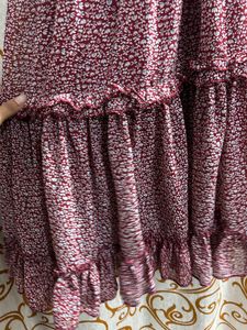 Cute Floral Knotted Shoulder Dress