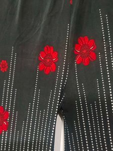 Polyester Floral Print Straight Pant