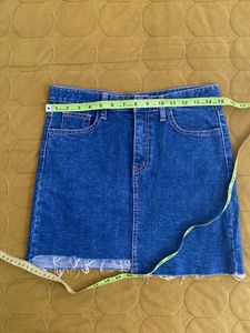 stretchy Denim Mini Skirt waist 30