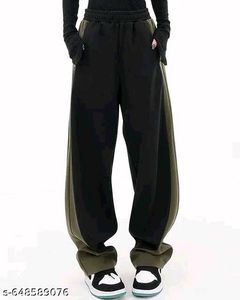Stylish Two-Tone Baggy Pants