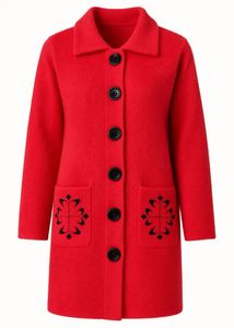 Red Floral Coat